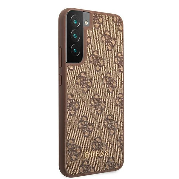 Guess GUHCS22SG4GFBR S22 S901 brązowy/brown hard case 4G Metal Gold Logo - Cell phone cases and covers<<<HurtelXML