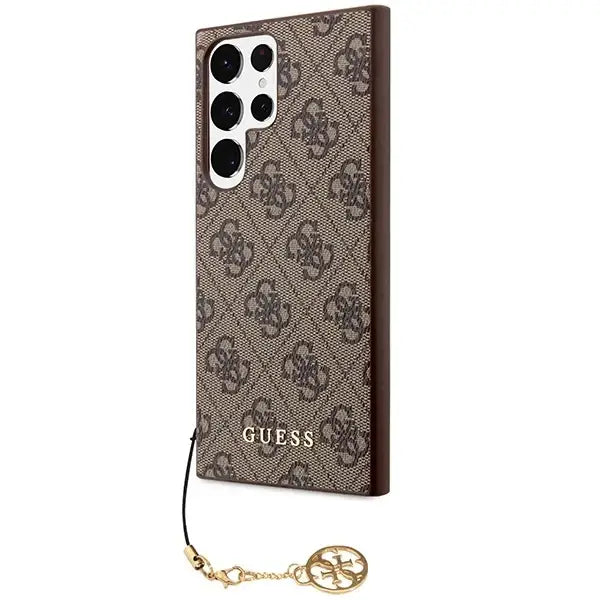 Guess GUHCS23LGF4GBR S23 Ultra S918 brown/brown hardcase 4G Charms Collection - Cell phone cases and covers<<<HurtelXML