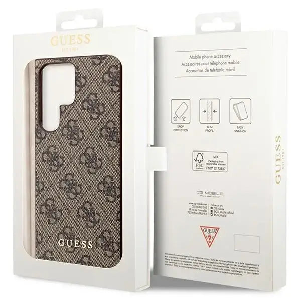 Guess GUHCS23LGF4GBR S23 Ultra S918 brown/brown hardcase 4G Charms Collection - Cell phone cases and covers<<<HurtelXML