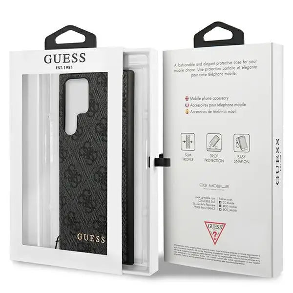 Guess GUHCS23LGF4GGR S23 Ultra S918 grey/grey hardcase 4G Charms Collection - Cell phone cases and covers<<<HurtelXML