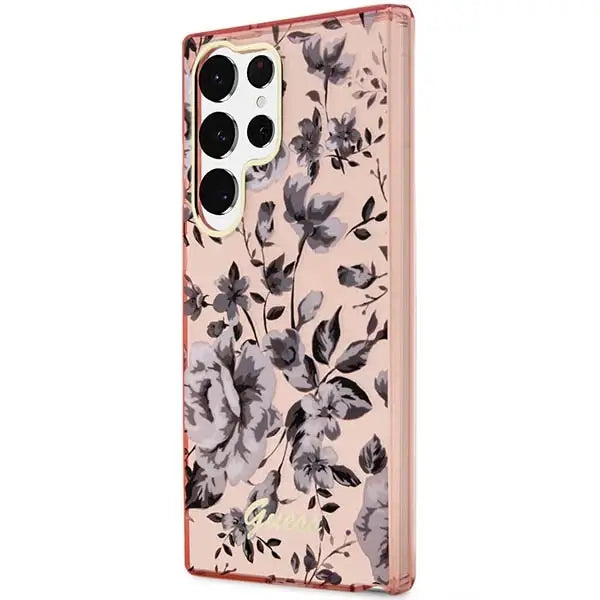 Guess GUHCS23LHCFWSP S23 Ultra S918 pink/pink hardcase Flower Collection - Cell phone cases and covers<<<HurtelXML