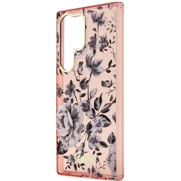 Guess GUHCS23LHCFWSP S23 Ultra S918 pink/pink hardcase Flower Collection - Cell phone cases and covers<<<HurtelXML