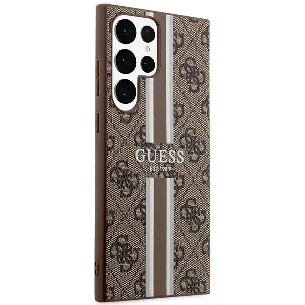 Guess GUHCS23LP4RPSW S23 Ultra S918 brown/brown hardcase 4G Printed Stripe - Cell phone cases and covers<<<HurtelXML