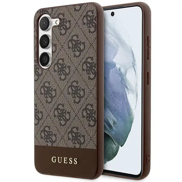 Guess GUHCS23MG4GLBR S23+ S916 brown/brown hardcase 4G Stripe Collection - Cell phone cases and covers<<<HurtelXML