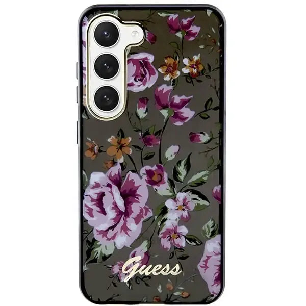 Guess GUHCS23MHCFWSK S23+ S916 black/black hardcase Flower Collection - Cell phone cases and covers<<<HurtelXML