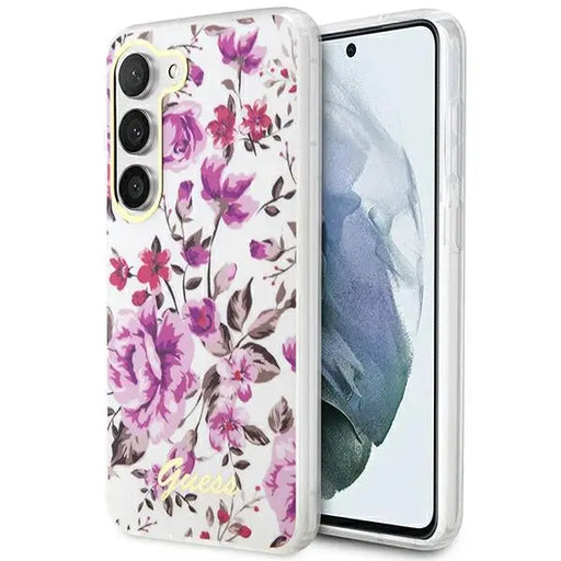 Guess GUHCS23MHCFWST S23+ S916 white/white hardcase Flower Collection - Cell phone cases and covers<<<HurtelXML