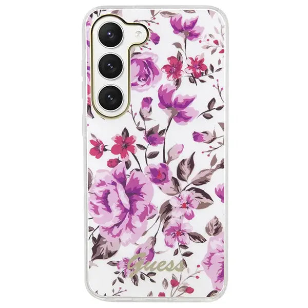 Guess GUHCS23MHCFWST S23+ S916 white/white hardcase Flower Collection - Cell phone cases and covers<<<HurtelXML