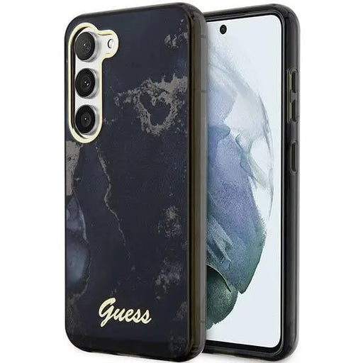 Guess GUHCS23MHTMRSK S23+ S916 black/black hardcase Golden Marble Collection - Cell phone cases and covers<<<HurtelXML