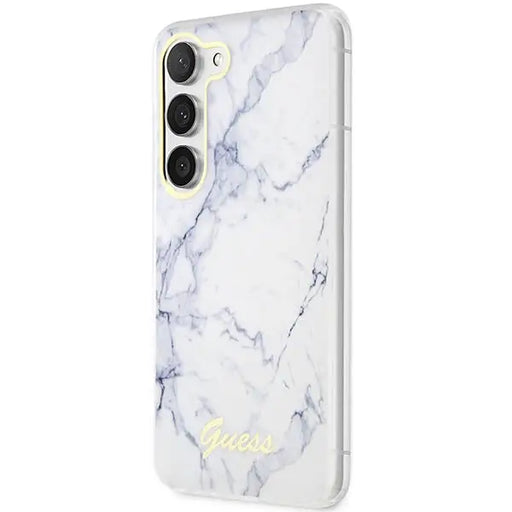 Guess GUHCS23MPCUMAH S23+ S916 white/white hardcase Marble - Cell phone cases and covers<<<HurtelXML