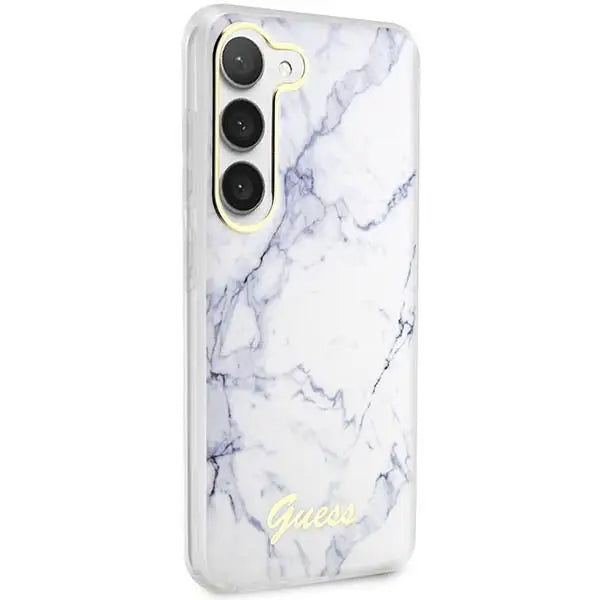 Guess GUHCS23MPCUMAH S23+ S916 white/white hardcase Marble - Cell phone cases and covers<<<HurtelXML