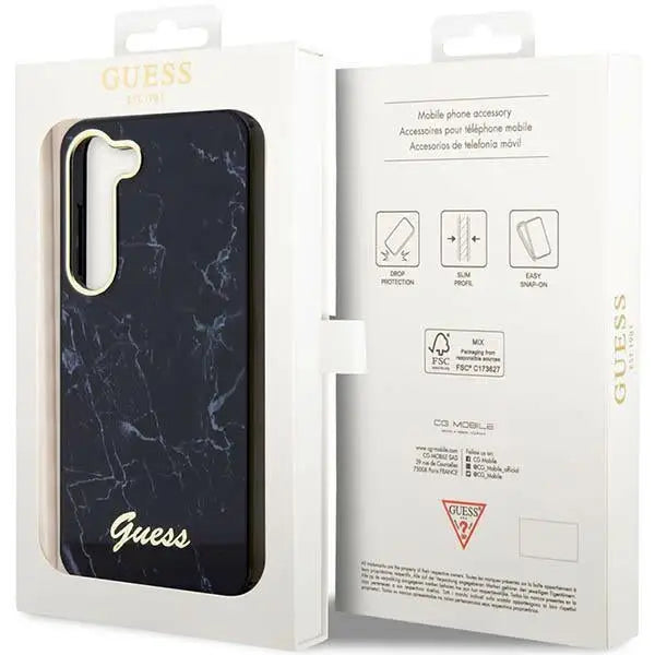 Guess GUHCS23MPCUMAK S23 +S916 black/black hardcase Marble - Cell phone cases and covers<<<HurtelXML