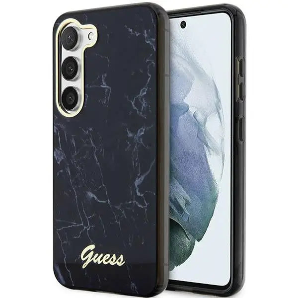 Guess GUHCS23MPCUMAK S23 +S916 black/black hardcase Marble - Cell phone cases and covers<<<HurtelXML