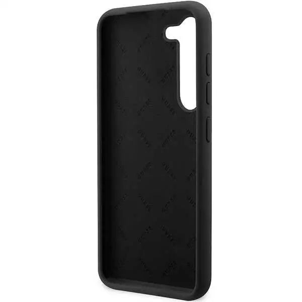 Guess GUHCS23MSLSMK S23+ S916 black/black hardcase Silicone Vintage Gold Logo - Cell phone cases and covers<<<HurtelXML