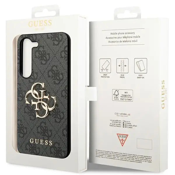 Guess GUHCS23S4GMGGR S23 S911 grey/grey hardcase 4G Big Metal Logo - Cell phone cases and covers<<<HurtelXML