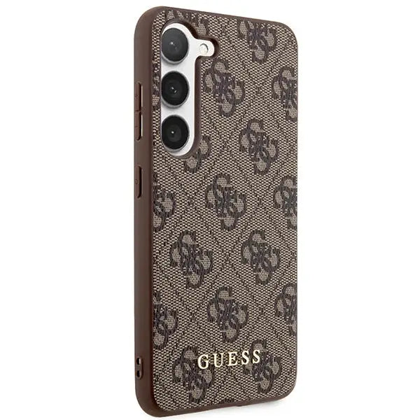 Guess GUHCS23SG4GFBR S23 S911 brown/brown hard case 4G Metal Gold Logo - Cell phone cases and covers<<<HurtelXML