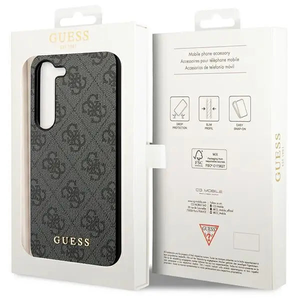 Guess GUHCS23SG4GFGR S23 S911 grey/grey hardcase 4G Metal Gold Logo - Cell phone cases and covers<<<HurtelXML
