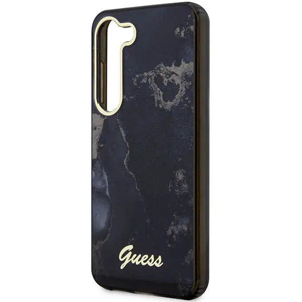 Guess GUHCS23SHTMRSK S23 S911 black/black hardcase Golden Marble Collection - Cell phone cases and covers<<<HurtelXML