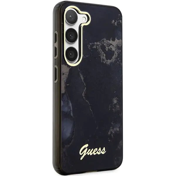 Guess GUHCS23SHTMRSK S23 S911 black/black hardcase Golden Marble Collection - Cell phone cases and covers<<<HurtelXML