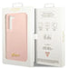 Guess GUHCS23SLSLMGPP S23 S911 pink/pink hardcase Silicone Script Metal Logo - Cell phone cases and covers<<<HurtelXML