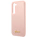 Guess GUHCS23SLSLMGPP S23 S911 pink/pink hardcase Silicone Script Metal Logo - Cell phone cases and covers<<<HurtelXML