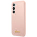 Guess GUHCS23SLSLMGPP S23 S911 pink/pink hardcase Silicone Script Metal Logo - Cell phone cases and covers<<<HurtelXML