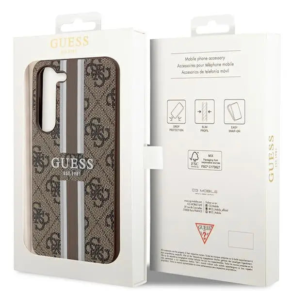 Guess GUHCS23SP4RPSW S23 S911 brown/brown hardcase 4G Printed Stripe - Cell phone cases and covers<<<HurtelXML