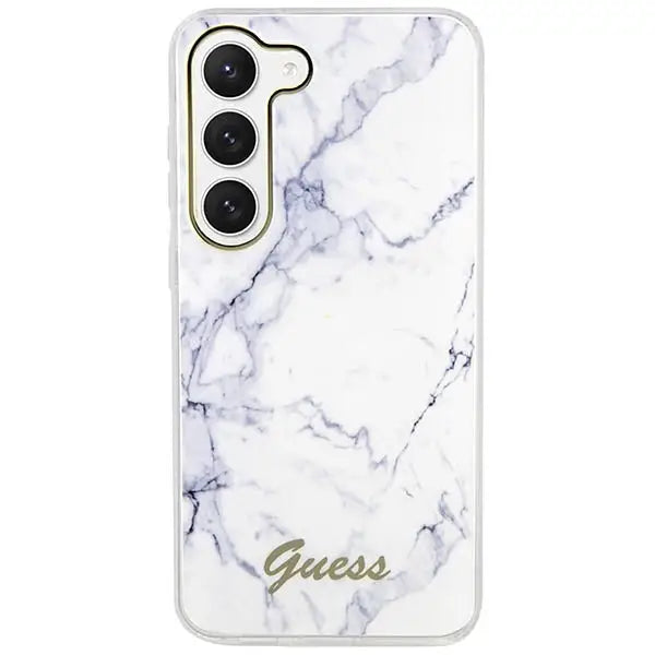 Guess GUHCS23SPCUMAH S23 S911 white/white hardcase Marble - Cell phone cases and covers<<<HurtelXML