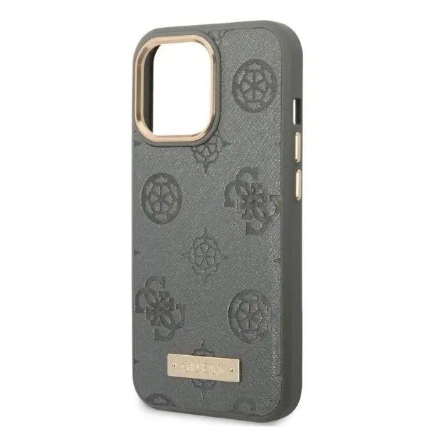 Guess GUHMP13LSAPSTG iPhone 13 Pro / 13 6.1’’ grey/grey hardcase Peony Logo Plate MagSafe - Cell phone cases