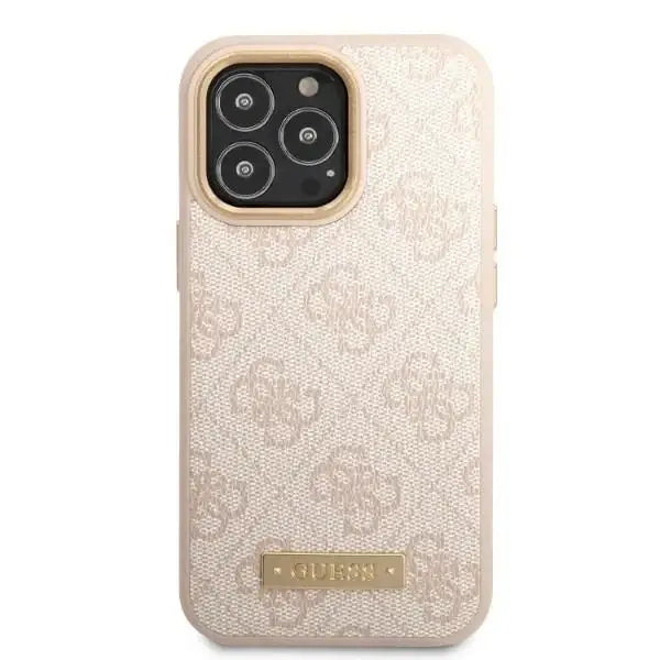 Guess GUHMP13LU4GPRP iPhone 13 Pro / 13 6.1 ’pink / pink hard case 4G Logo Plate MagSafe - Cell phone cases