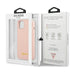 Guess GUHMP13MLSLMGLP iPhone 13 6.1’’ light pink/light pink hardcase Silicone Script Gold Logo Magsafe - Cell phone