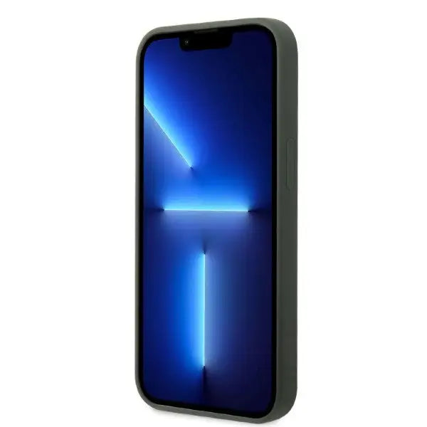 Guess GUHMP13MSBPLA iPhone 13 6.1’’ green/khaki hard case Silicone Logo Plate MagSafe - Cell phone cases