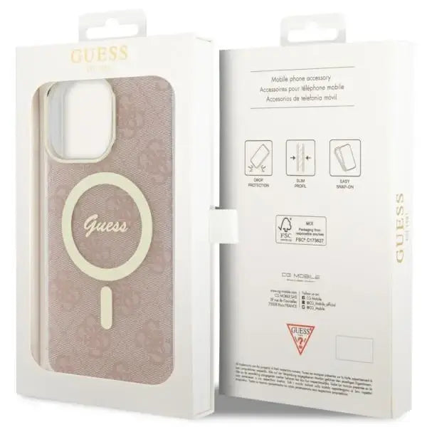 Guess GUHMP13XH4STP iPhone 13 Pro Max 6.7’’ pink/pink hardcase 4G MagSafe - Cell phone cases and covers<<<HurtelXML