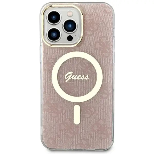 Guess GUHMP13XH4STP iPhone 13 Pro Max 6.7’’ pink/pink hardcase 4G MagSafe - Cell phone cases and covers<<<HurtelXML