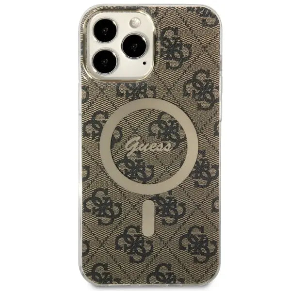 Guess GUHMP13XH4STW iPhone 13 Pro Max 6.7’’ brown/brown hardcase 4G MagSafe - Cell phone cases and covers<<<HurtelXML