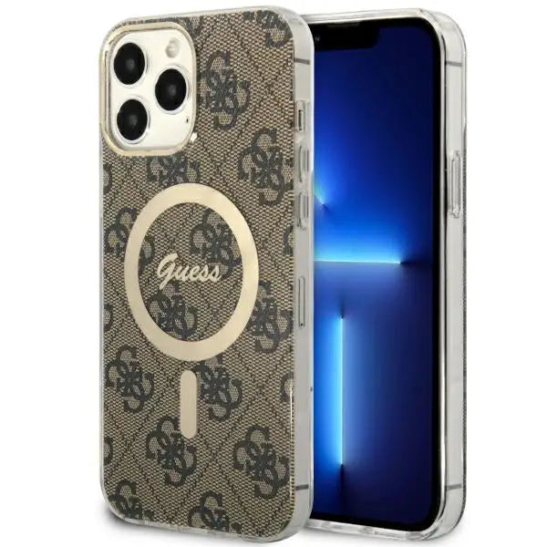 Guess GUHMP13XH4STW iPhone 13 Pro Max 6.7’’ brown/brown hardcase 4G MagSafe - Cell phone cases and covers<<<HurtelXML