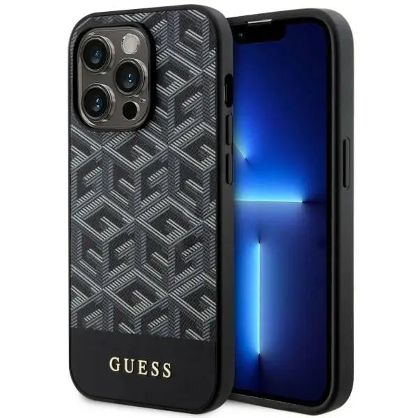 Guess GUHMP14LHGCFSEK iPhone 14 Pro 6.1’’ black/black hardcase GCube Stripes MagSafe - Cell phone cases