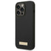 Guess GUHMP14LSBPLK iPhone 14 Pro 6.1’’ black/black hard case Silicone Logo Plate MagSafe - Cell phone cases