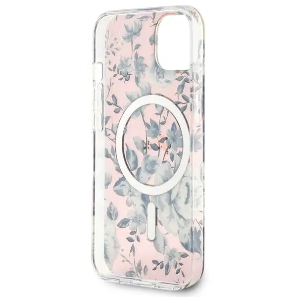 Guess GUHMP14MHCFWSP iPhone 14 Plus 6.7’’ pink/pink hardcase Flower MagSafe - Cell phone cases and covers<<<HurtelXML