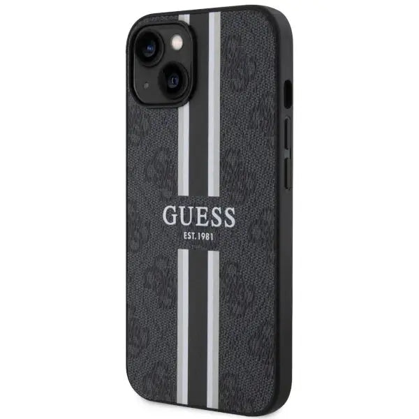 Guess GUHMP14MP4RPSK iPhone 14 Plus 6.7’’ black/black hardcase 4G Printed Stripes MagSafe - Cell phone cases