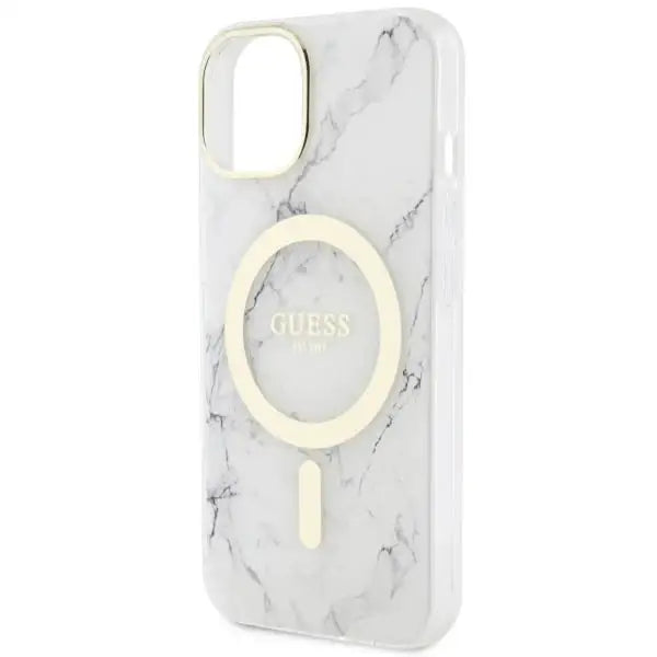 Guess GUHMP14MPCUMAH iPhone 14 Plus 6.7’’ white/white hardcase Marble MagSafe - Cell phone cases and covers<<<HurtelXML