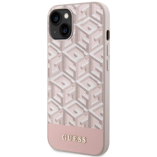 Guess GUHMP14SHGCFSEP iPhone 14 6.1’’ pink/pink hard case GCube Stripes MagSafe - Cell phone cases