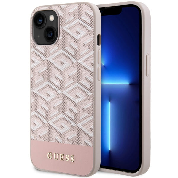 Guess GUHMP14SHGCFSEP iPhone 14 6.1’’ pink/pink hard case GCube Stripes MagSafe - Cell phone cases