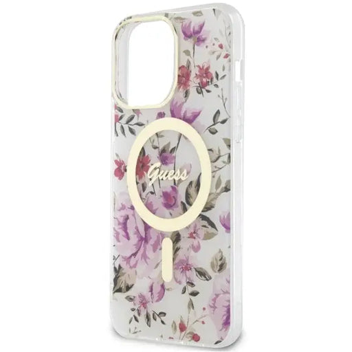 Guess GUHMP14XHCFWST iPhone 14 Pro Max 6.7’’ transparent hardcase Flower MagSafe - Cell phone cases