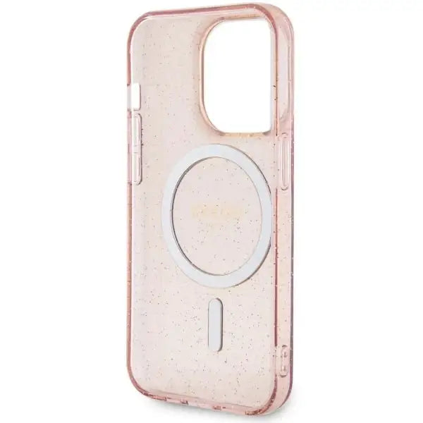 Guess GUHMP14XHCMCGP iPhone 14 Pro Max 6.7’’ pink/pink hardcase Glitter Gold MagSafe - Cell phone cases
