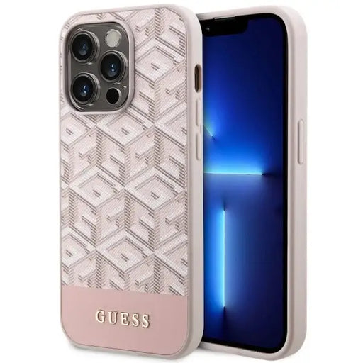 Guess GUHMP14XHGCFSEP iPhone 14 Pro Max 6.7’’ pink/pink hard case GCube Stripes MagSafe - Cell phone cases