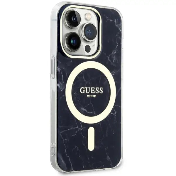 Guess GUHMP14XPCUMAK iPhone 14 Pro Max 6.7’’ black/black hardcase Marble MagSafe - Cell phone cases