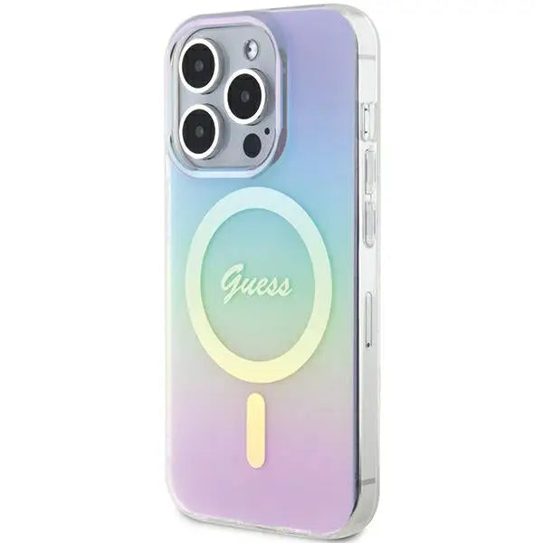 Guess GUHMP15LHITSU iPhone 15 Pro 6.1’’ purple/purple hardcase IML Iridescent MagSafe - Cell phone cases