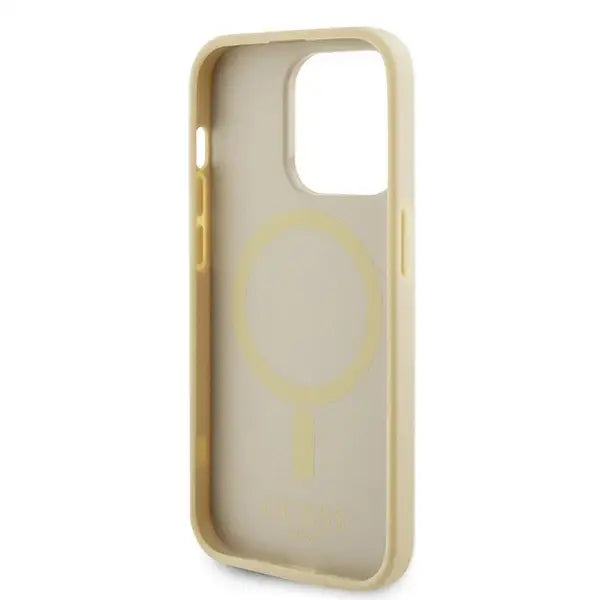 Guess GUHMP15LPSAHMCB iPhone 15 Pro 6.1’’ gold/gold hardcase Saffiano MagSafe - Cell phone cases and covers<<<HurtelXML