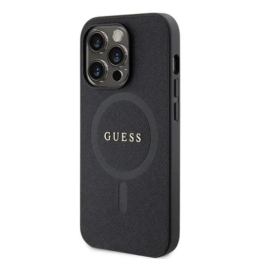 Guess GUHMP15LPSAHMCK iPhone 15 Pro 6.1’’ black/black hardcase Saffiano MagSafe - Cell phone cases