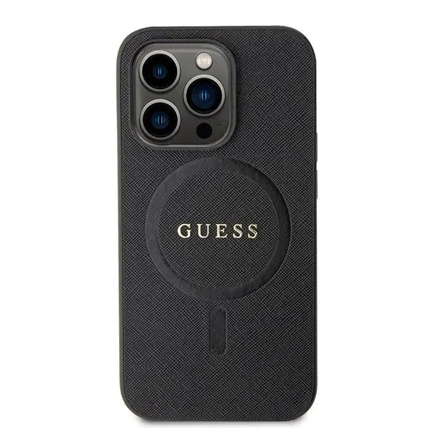 Guess GUHMP15LPSAHMCK iPhone 15 Pro 6.1’’ black/black hardcase Saffiano MagSafe - Cell phone cases
